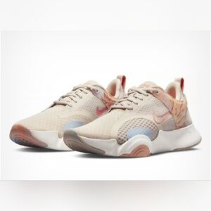 Nike Women's Superrep Go 2  Desert Sand and Summit White Sneakers Size 9.5